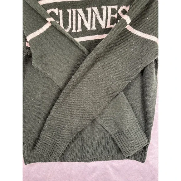 Guinness Men's Bottle Green Knit Sweater Pullover Crew Neck Size S Small - Picture 6 of 8